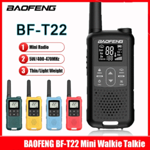 Baofeng BF-T22 2бр. Радиостанция 16 Канала 446MHz VOX LED Фенерче 1400mAh Type-C Зареждане